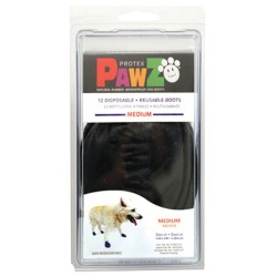 Pawz Waterproof Dog Boots, Black, 12 count