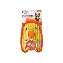 Outward Hound Invincibles Mini Dog Plush Dog Toy, Orange, XS